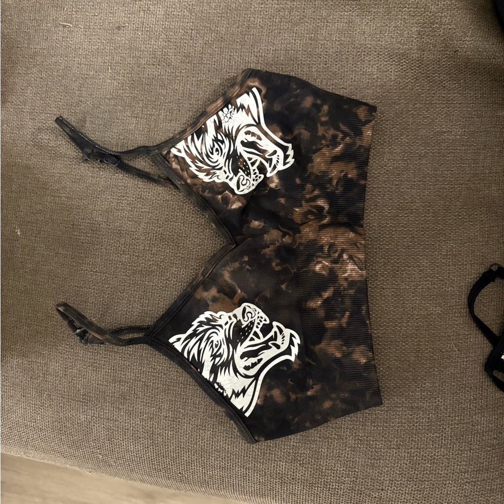 Brown and Black Darc sport sports bra